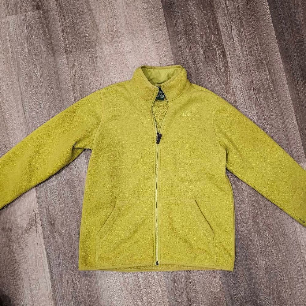 L.l.bean Youth Size XL 18 age zip up Jacket Fleece green